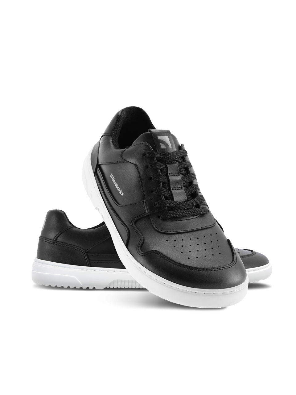 Barefoot Sneakers Barebarics Zing - Black & White - Leather