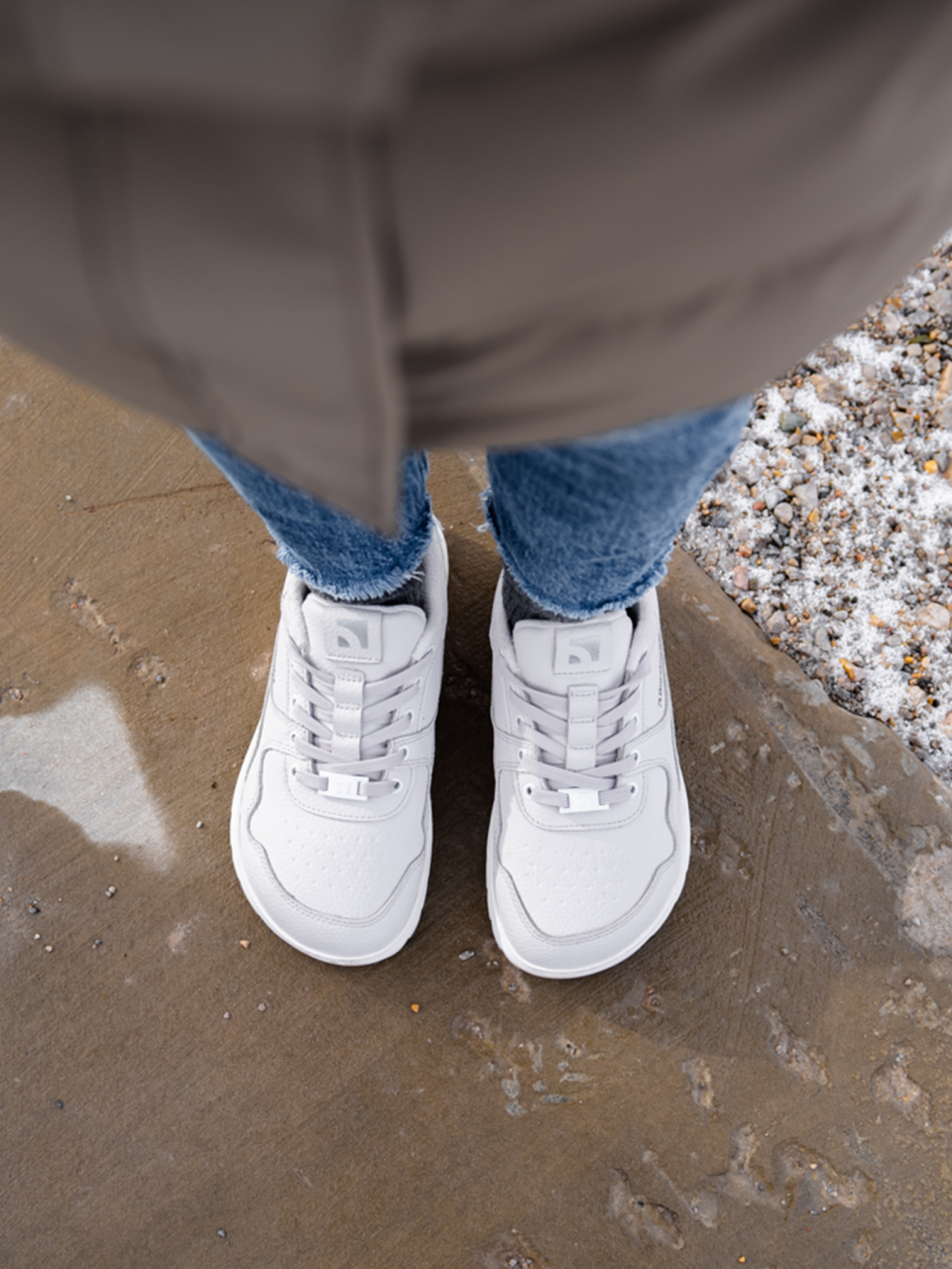 Barefoot Sneakers Barebarics Zing Frost - Light Grey & White