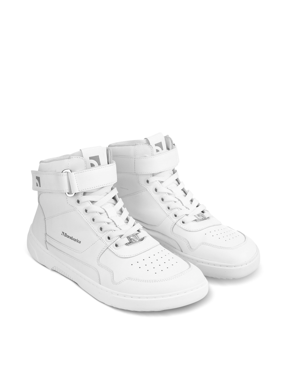 Barefoot Sneakers Barebarics Zing - High Top - All White - Leather