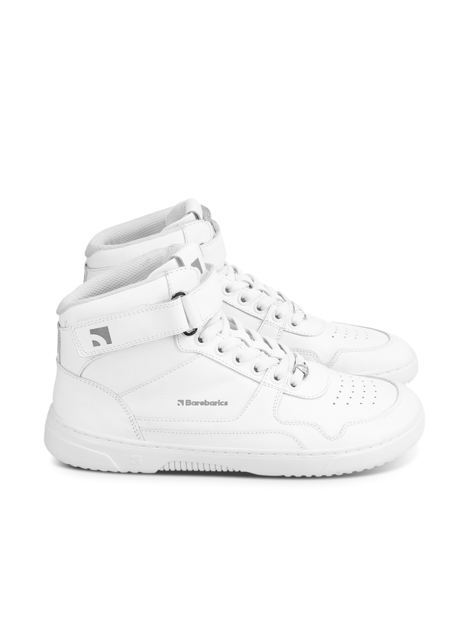 Barefoot Sneakers Barebarics Zing - High Top - All White - Leather