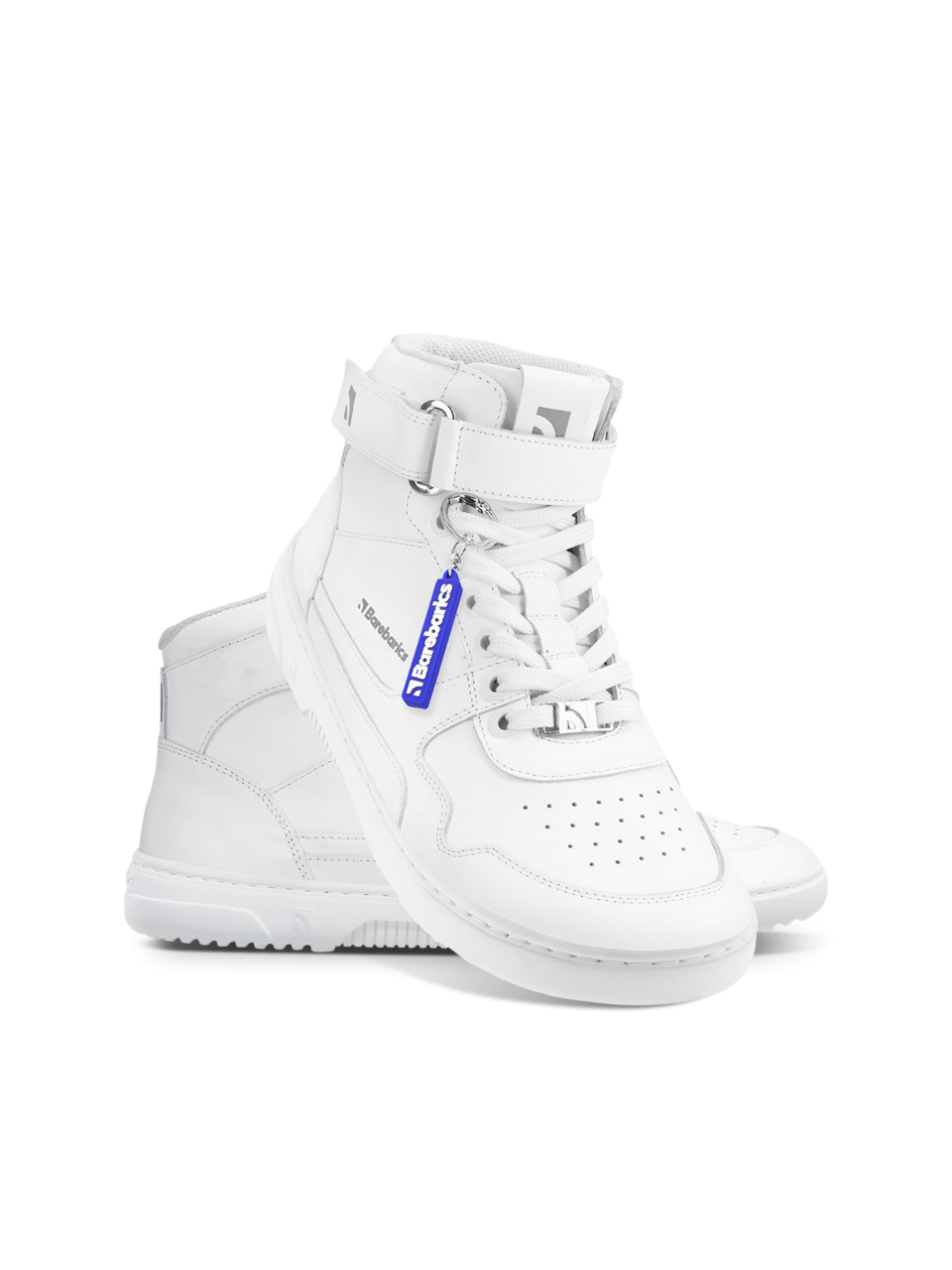 Barefoot tornacipő Barebarics Zing - High Top - All White - Leather