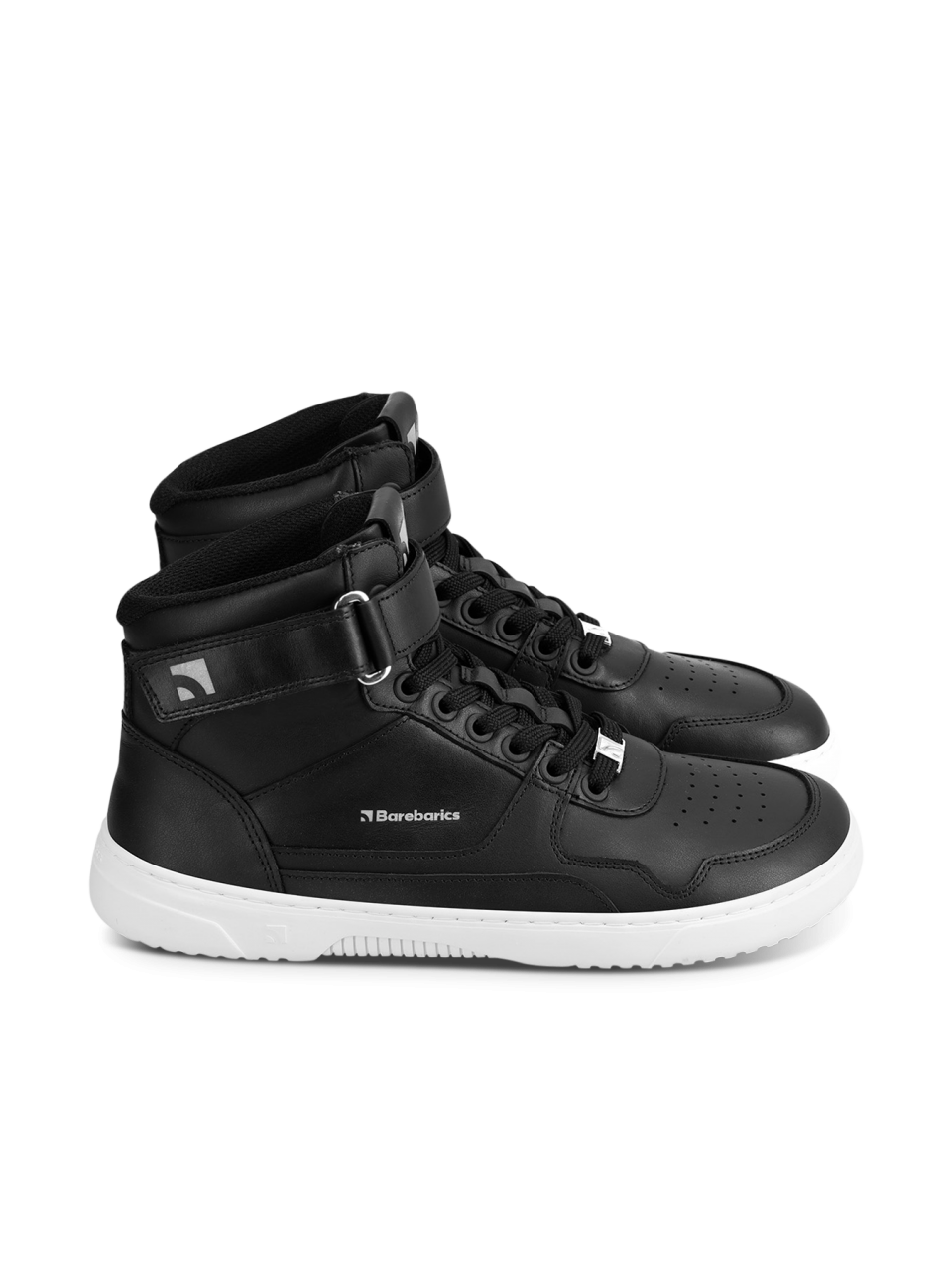 Barefoot Sneakers Barebarics Zing - High Top - Black & White - Leather