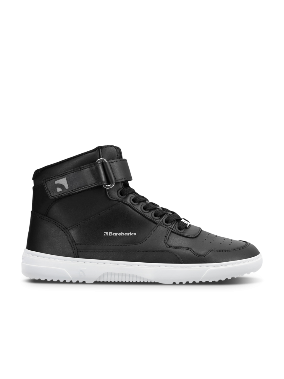 Barefoot Sneakers Barebarics Zing - High Top - Black & White - Leather