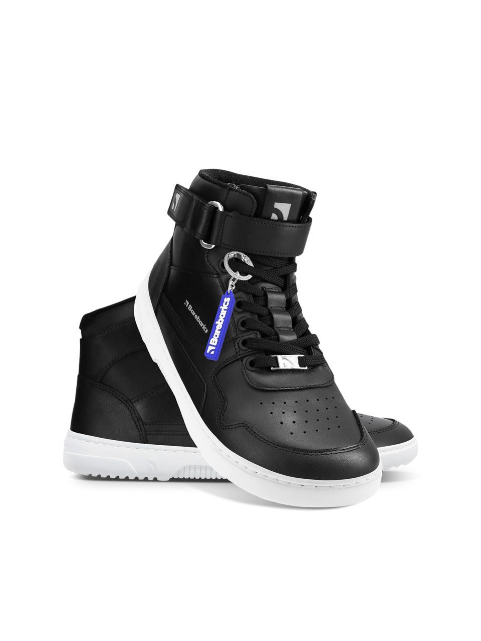 Barefoot Sneakers Barebarics Zing - High Top - Black & White - Leather