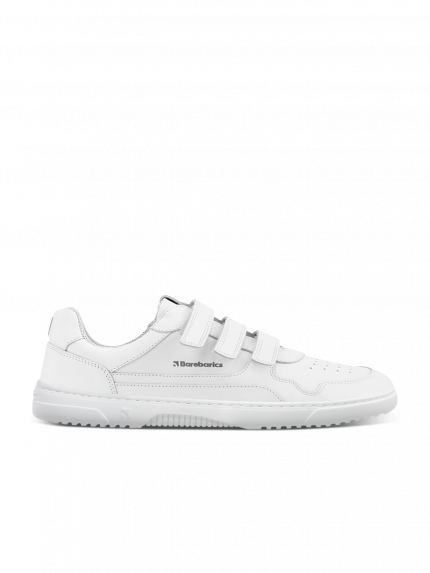 Barefoot tenisky Barebarics Zing Velcro - All White - Leather