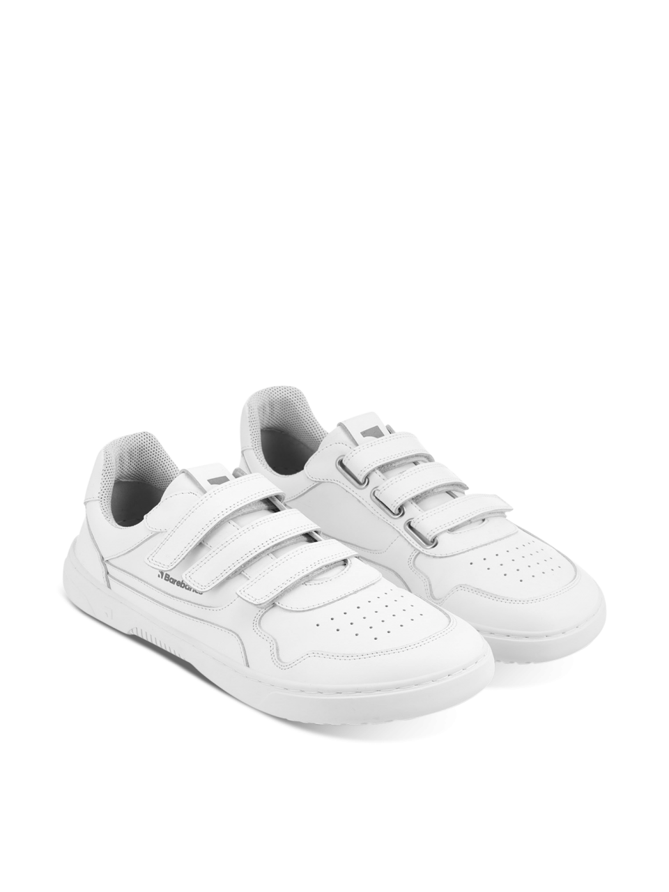 Barefoot tenisky Barebarics Zing Velcro - All White - Leather