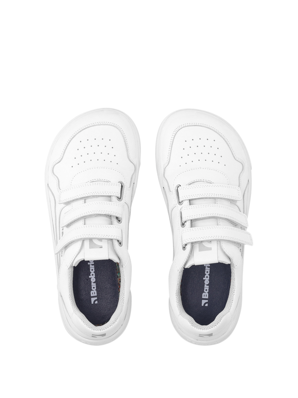 Barefoot tenisky Barebarics Zing Velcro - All White - Leather