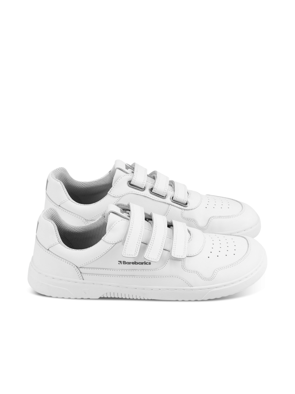 Barefoot tornacipő Barebarics Zing Velcro - All White - Leather