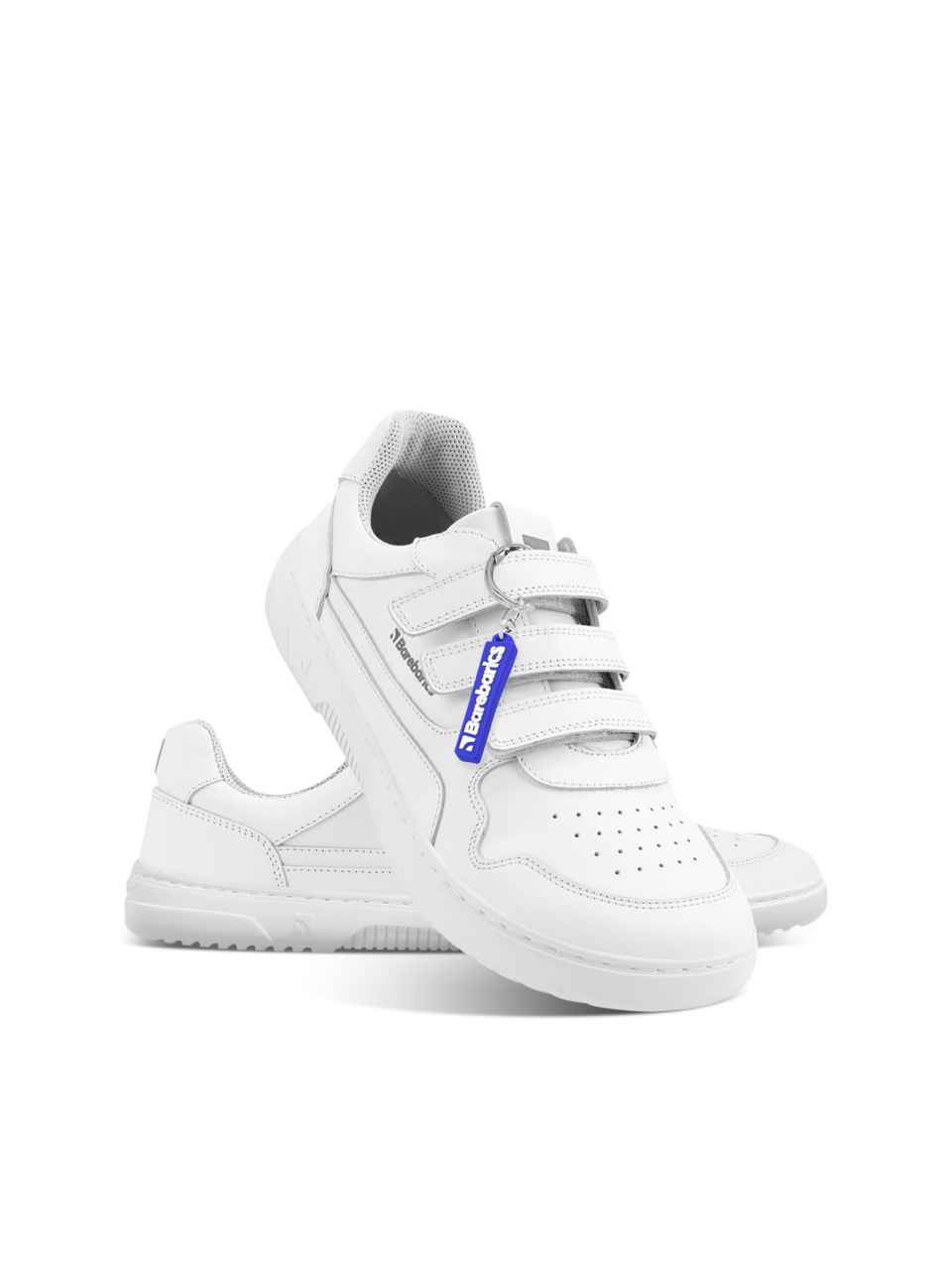 Barefoot tornacipő Barebarics Zing Velcro - All White - Leather