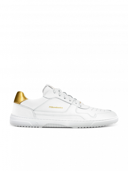 Barefoot Sneakers Barebarics Zing - White & Gold - Leather