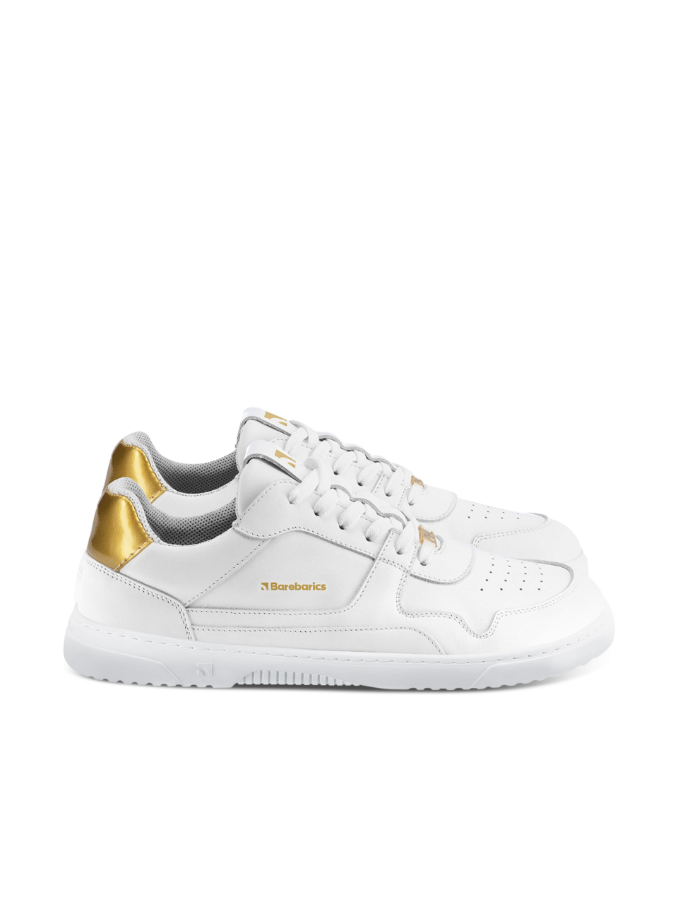 Barefoot Sneakers Barebarics Zing - White & Gold - Leather