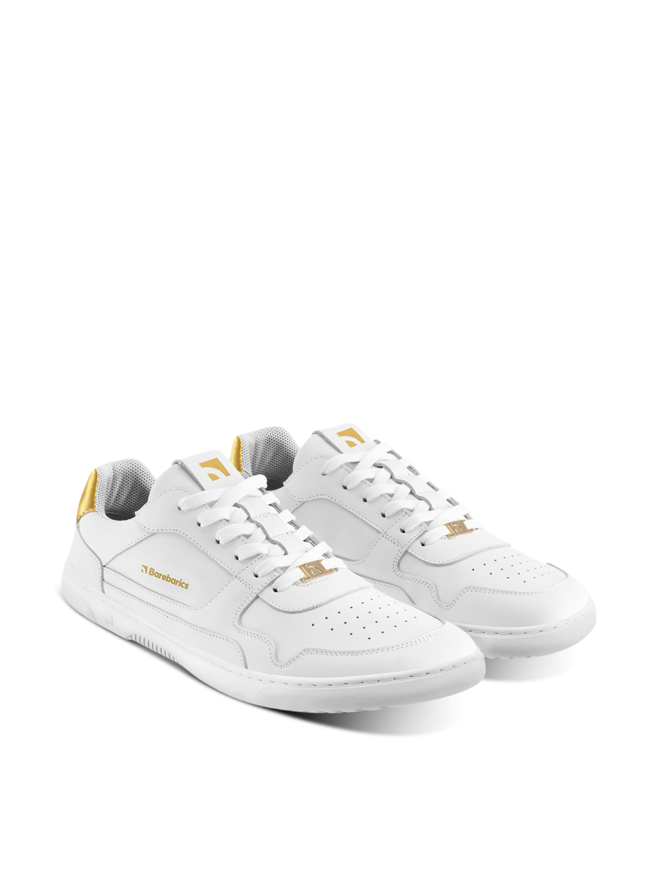 Barefoot Sneakers Barebarics Zing - White & Gold - Leather