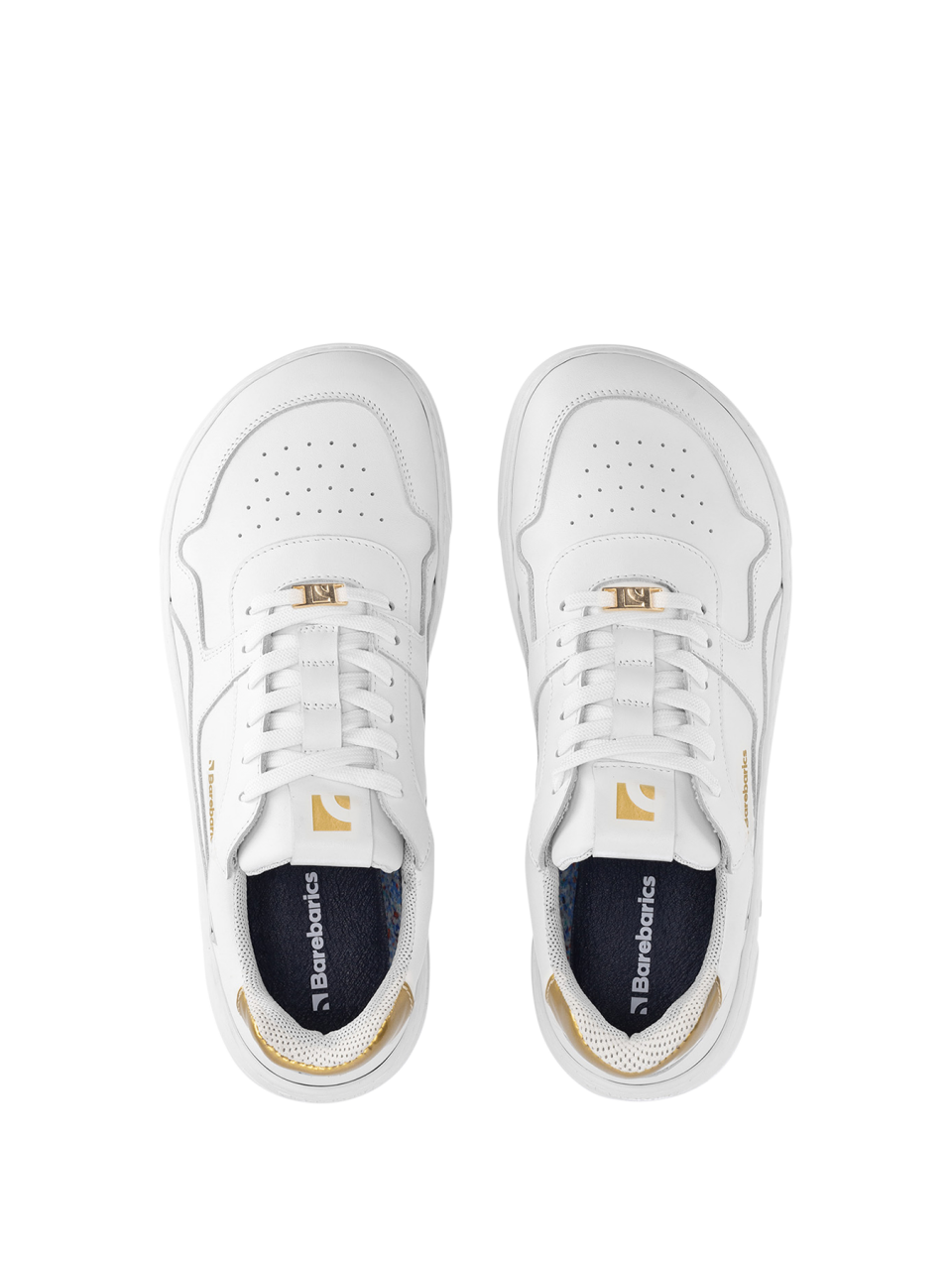 Barefoot Sneakers Barebarics Zing - White & Gold - Leather