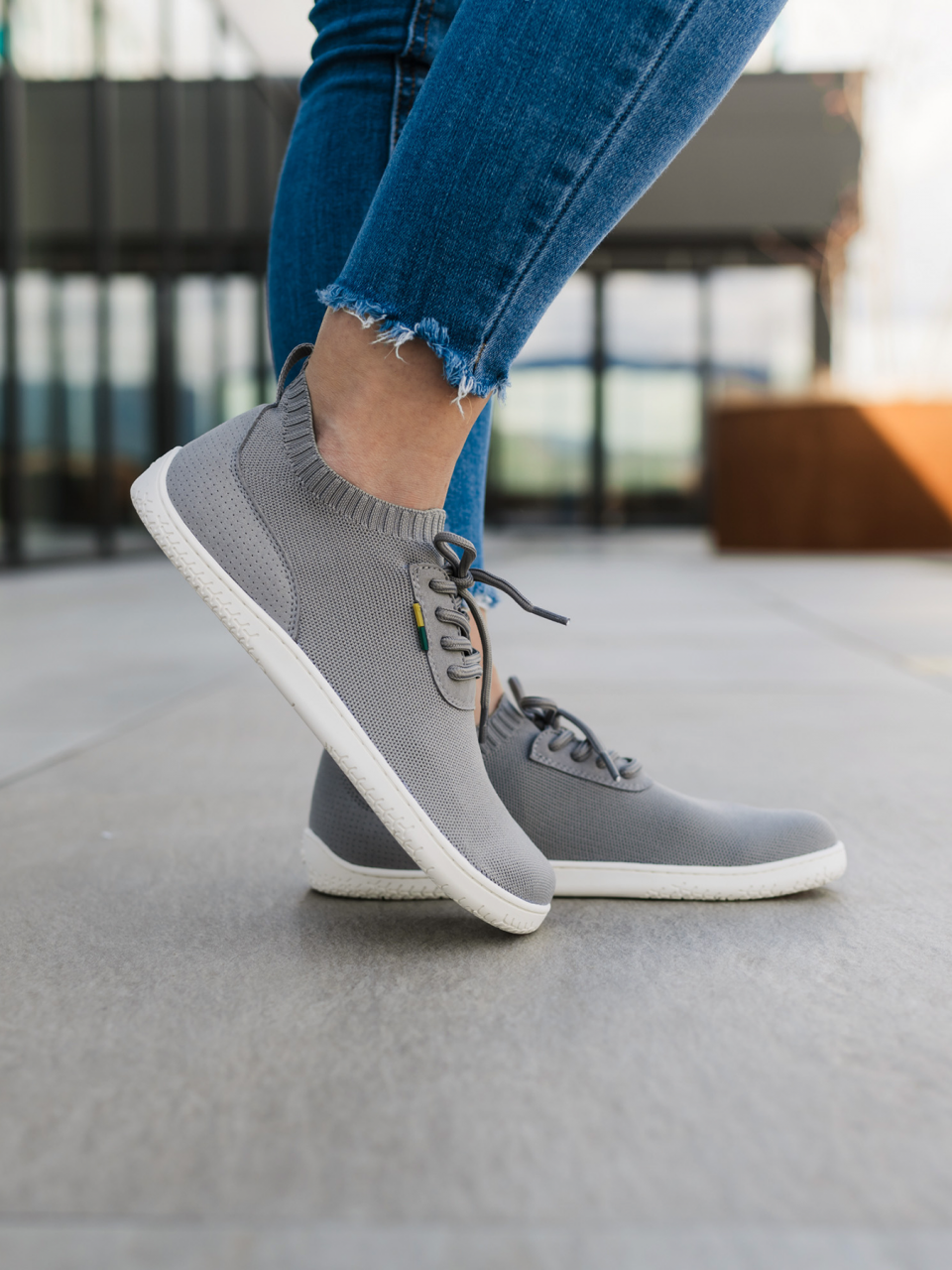 Barefoot Sneakers - Be Lenka Stride - Grey & White