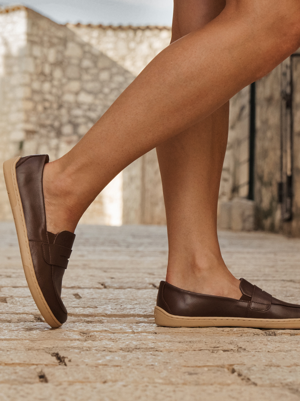 Barefoot mokaszinok Be Lenka Buena - Dark Brown & Beige