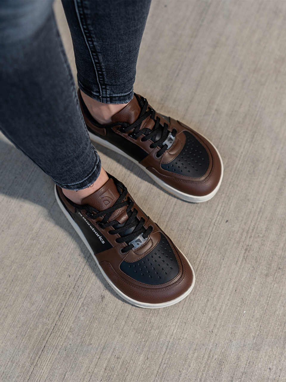 Barefoot Sneakers Barebarics Wave - Black & Dark Brown