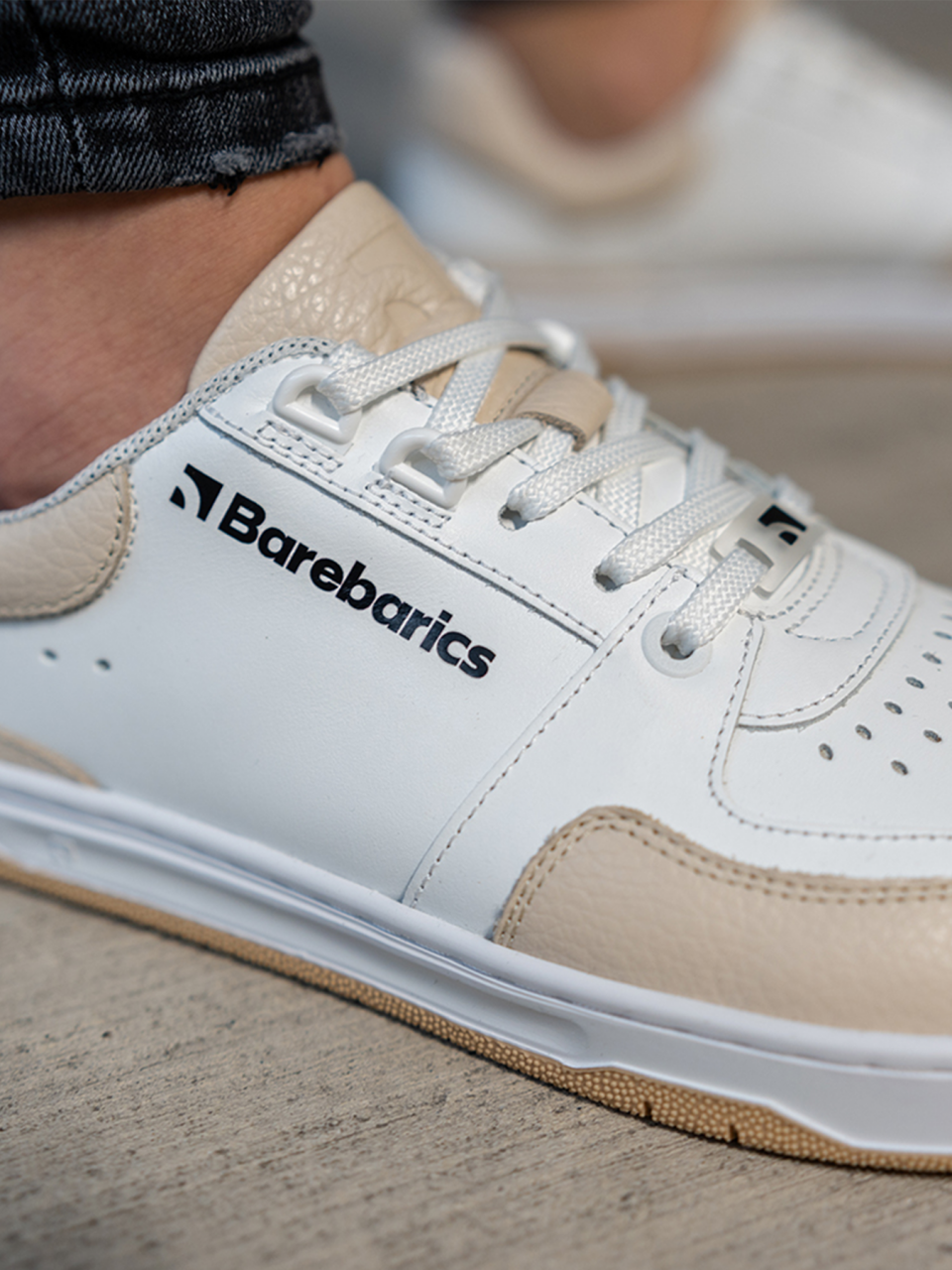 Barefoot tornacipő Barebarics Wave - White & Beige