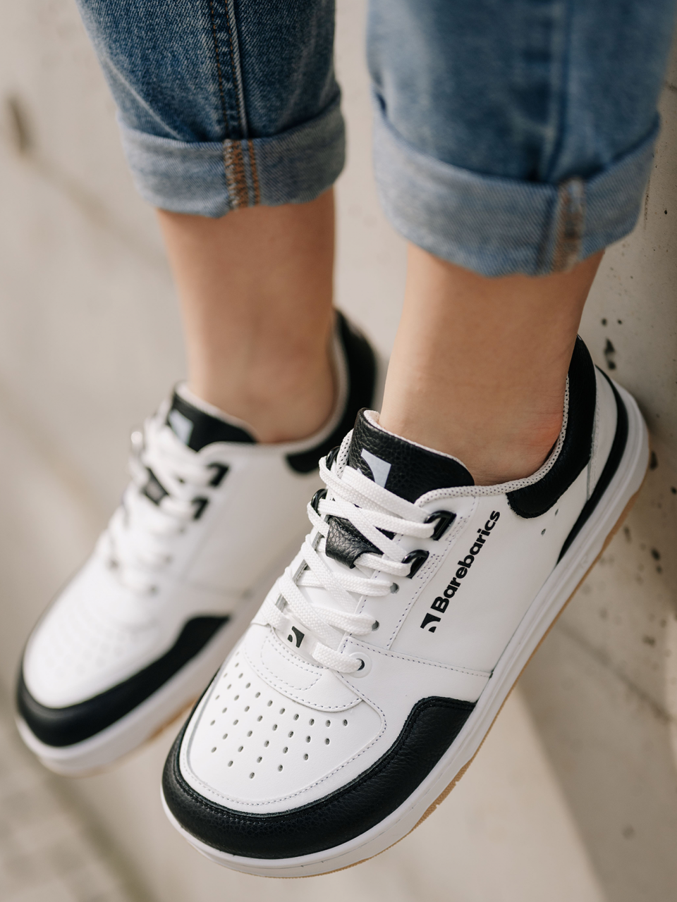 Barefoot Sneakers Barebarics Wave - White & Black