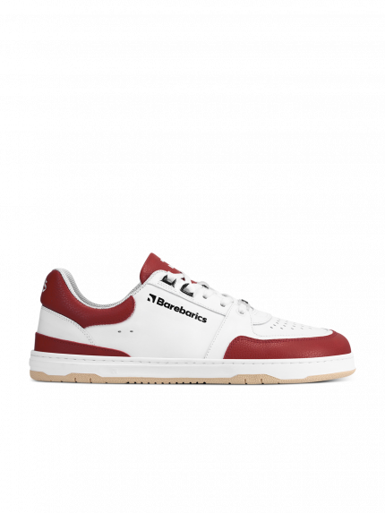 Barefoot tenisky Barebarics Wave - White & Crimson Red