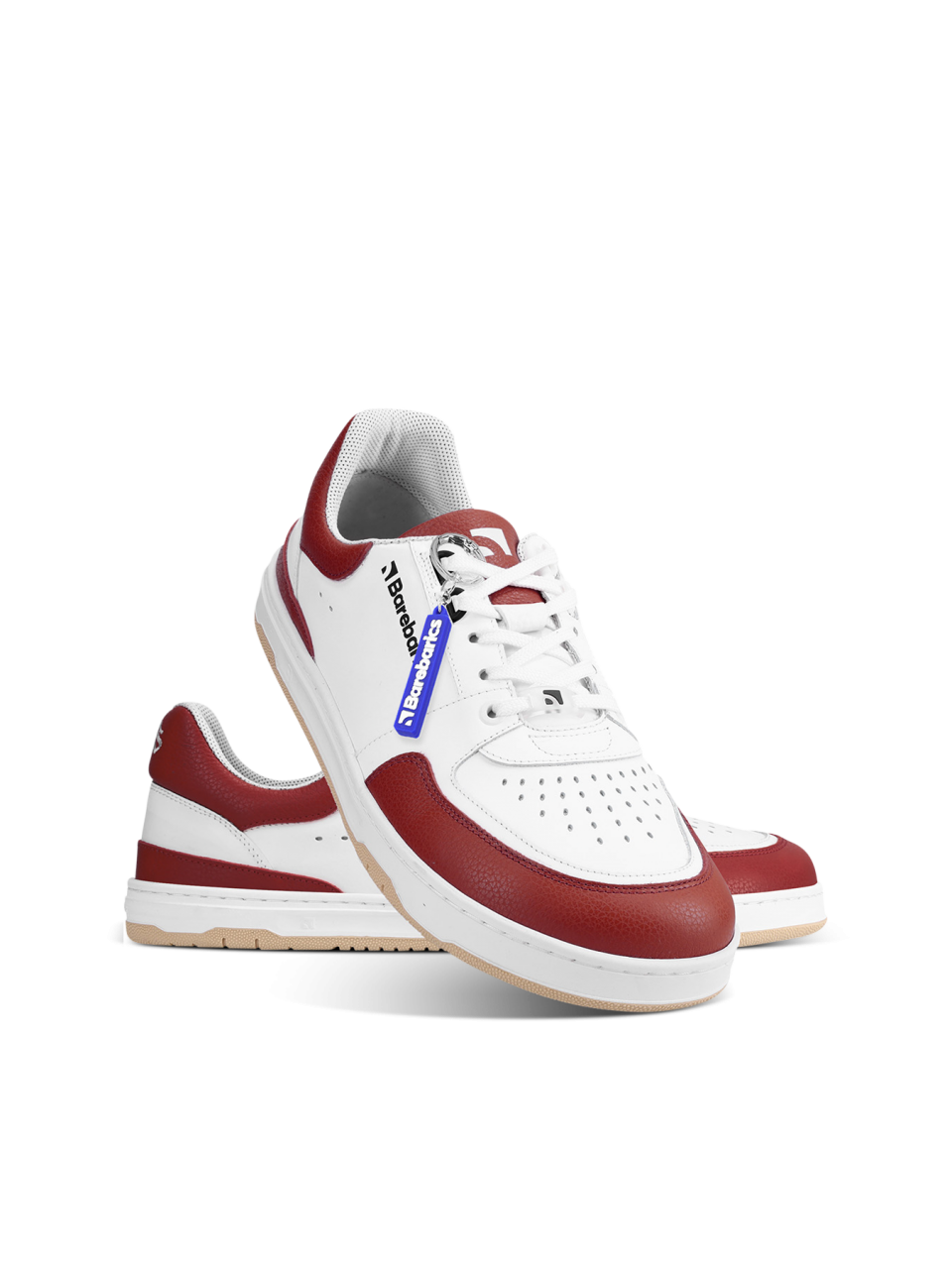 Barefoot Sneakers Barebarics Wave - White & Crimson Red