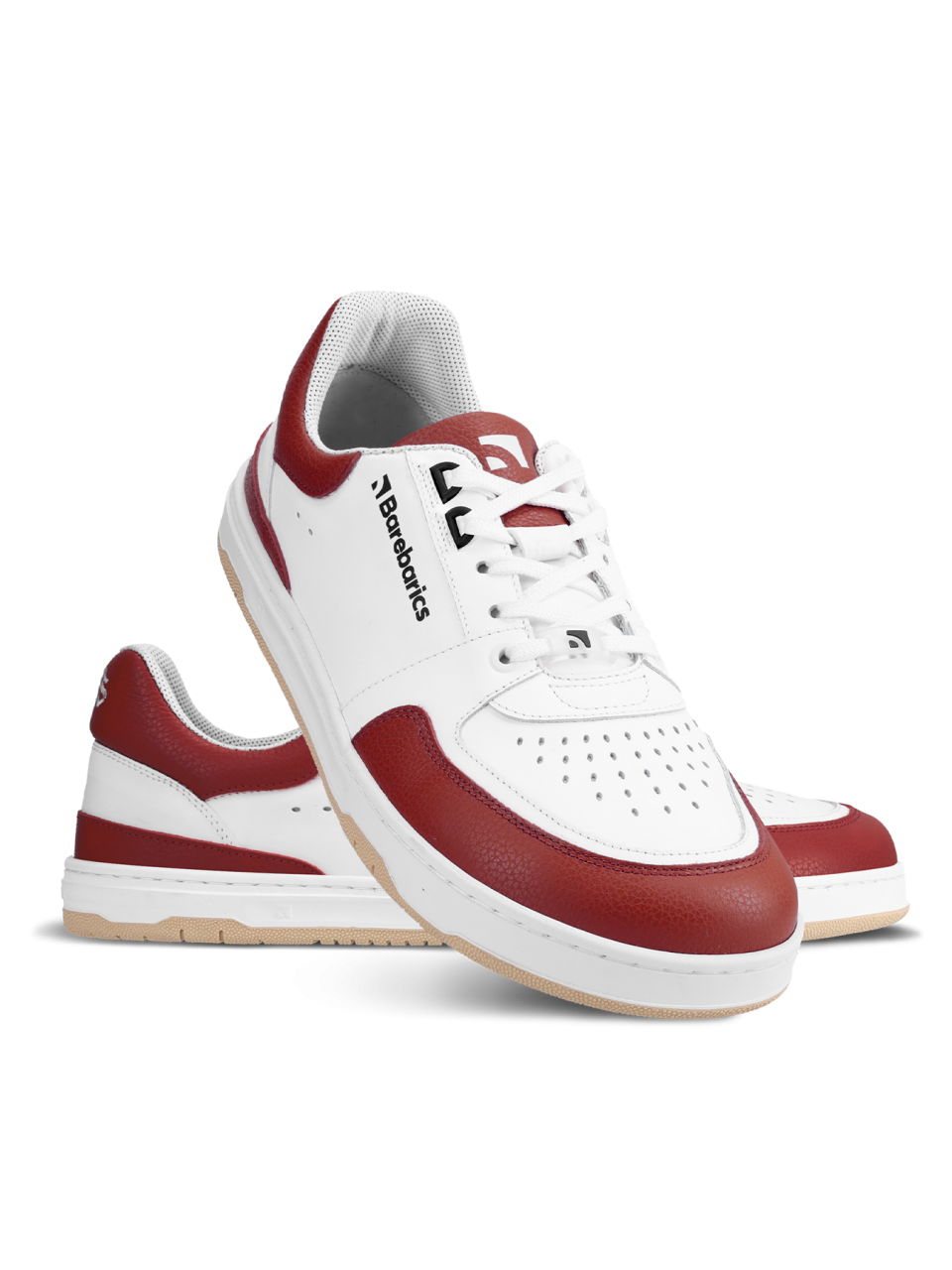 Barefoot Sneakers Barebarics Wave - White & Crimson Red