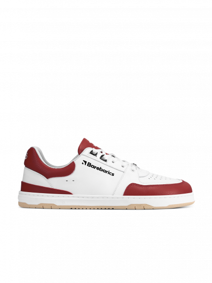 Barefoot Sneakers Barebarics Wave - White & Crimson Red