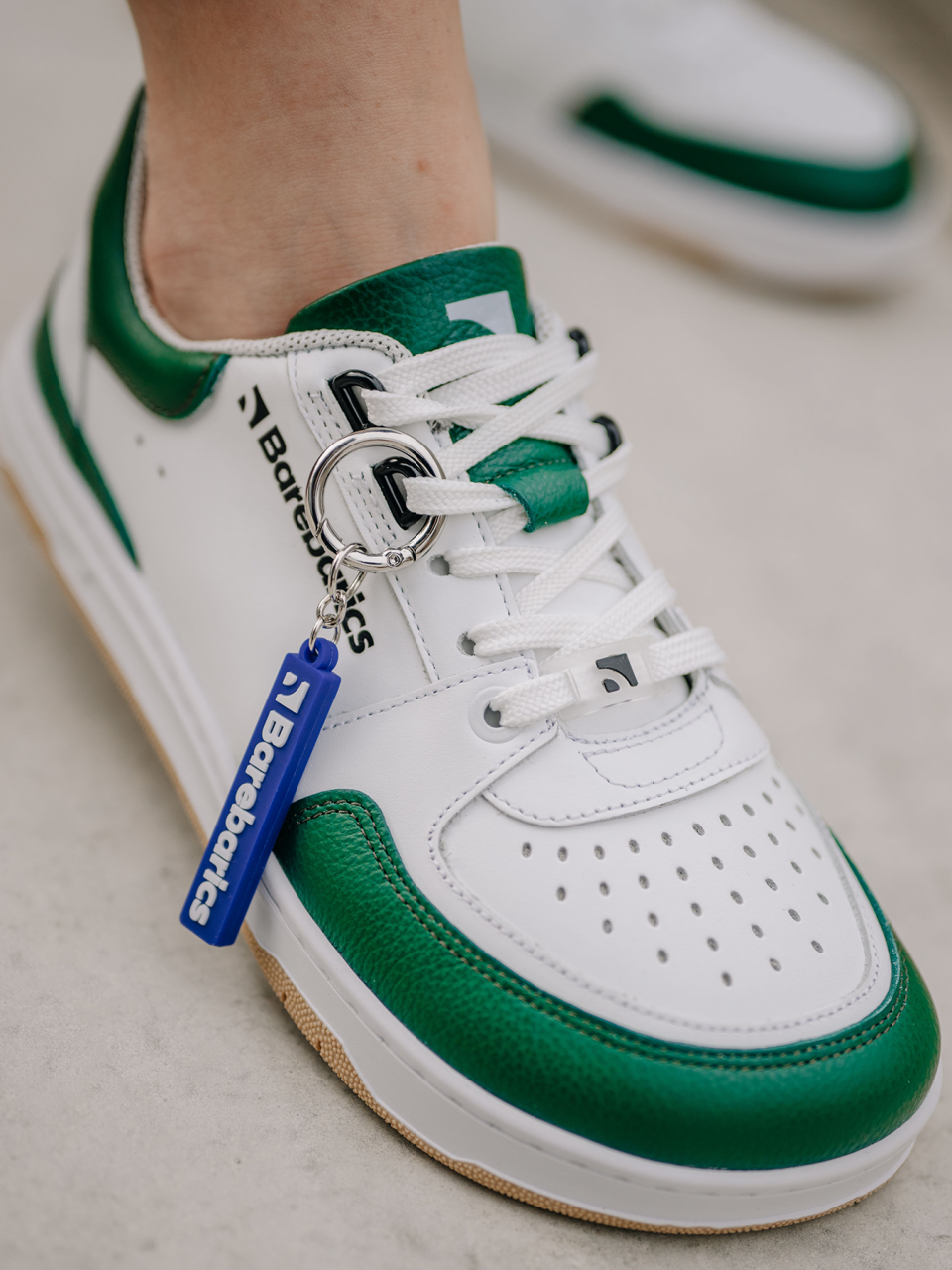 Barefoot Sneakers Barebarics Wave - White & Dark Green