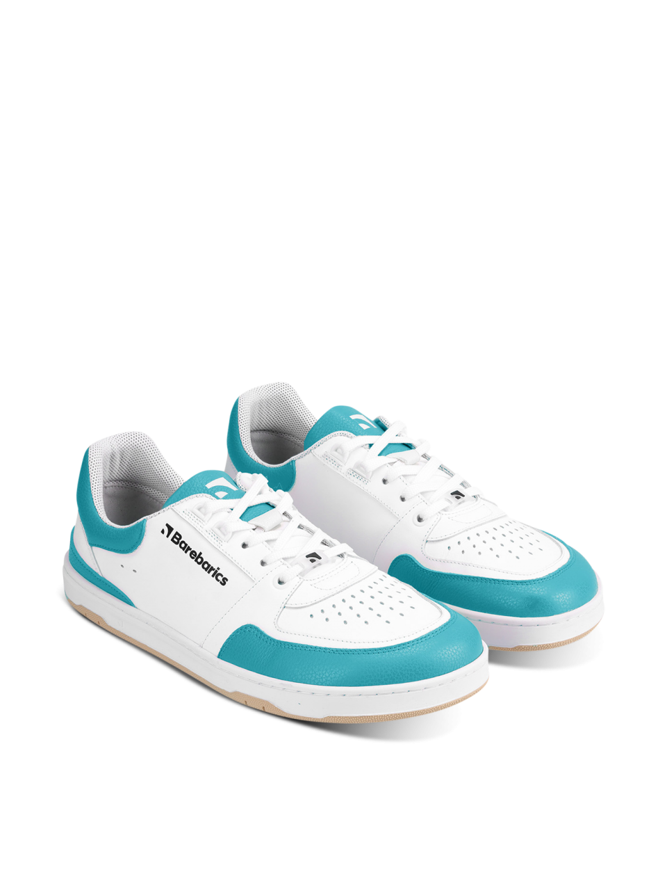 Barefoot Sneakers Barebarics Wave - White & Dark Turquoise