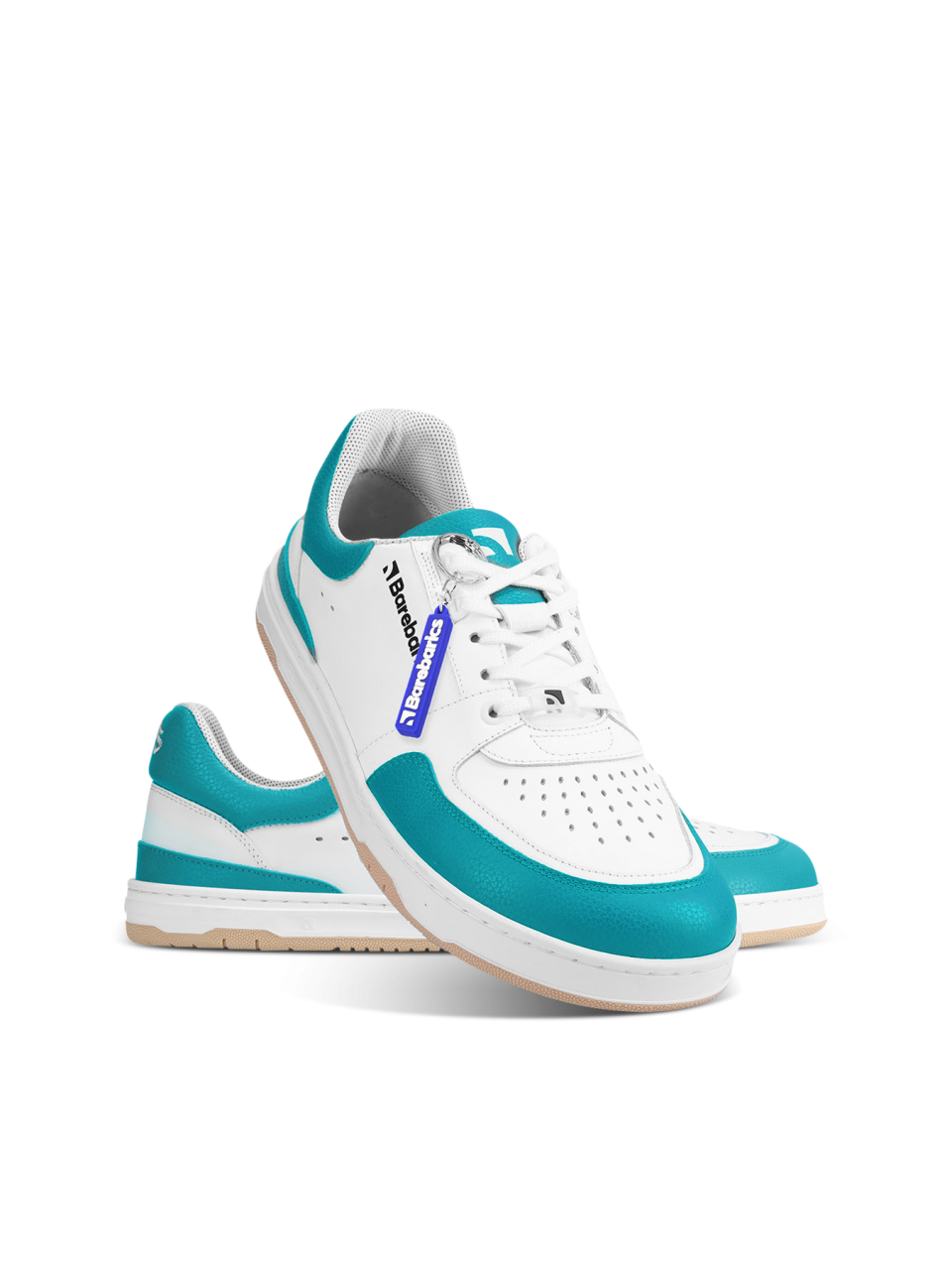 Barefoot Sneakers Barebarics Wave - White & Dark Turquoise