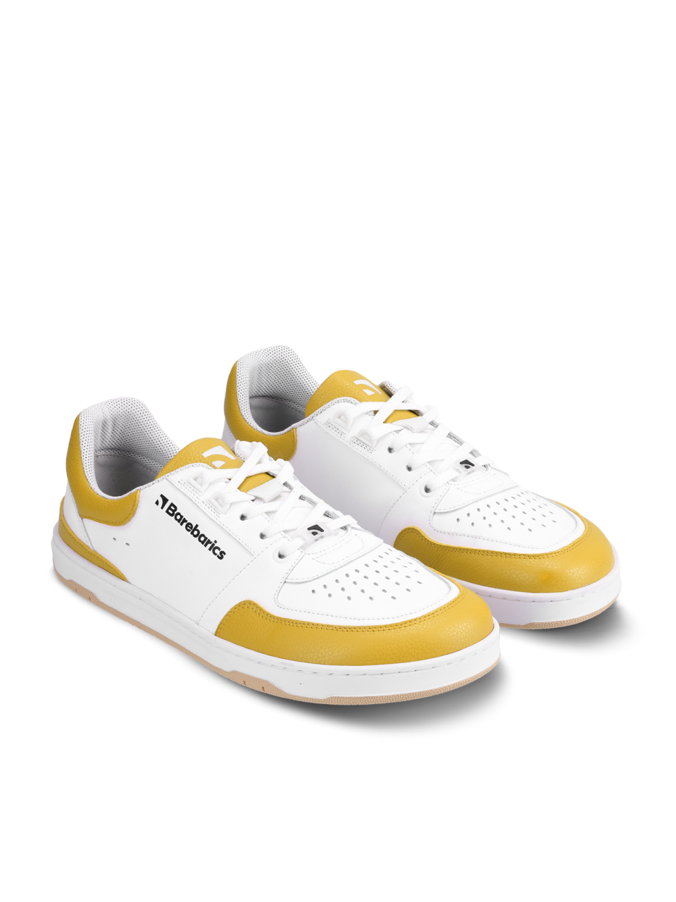 Barefoot Sneakers Barebarics Wave - White & Sunset Yellow