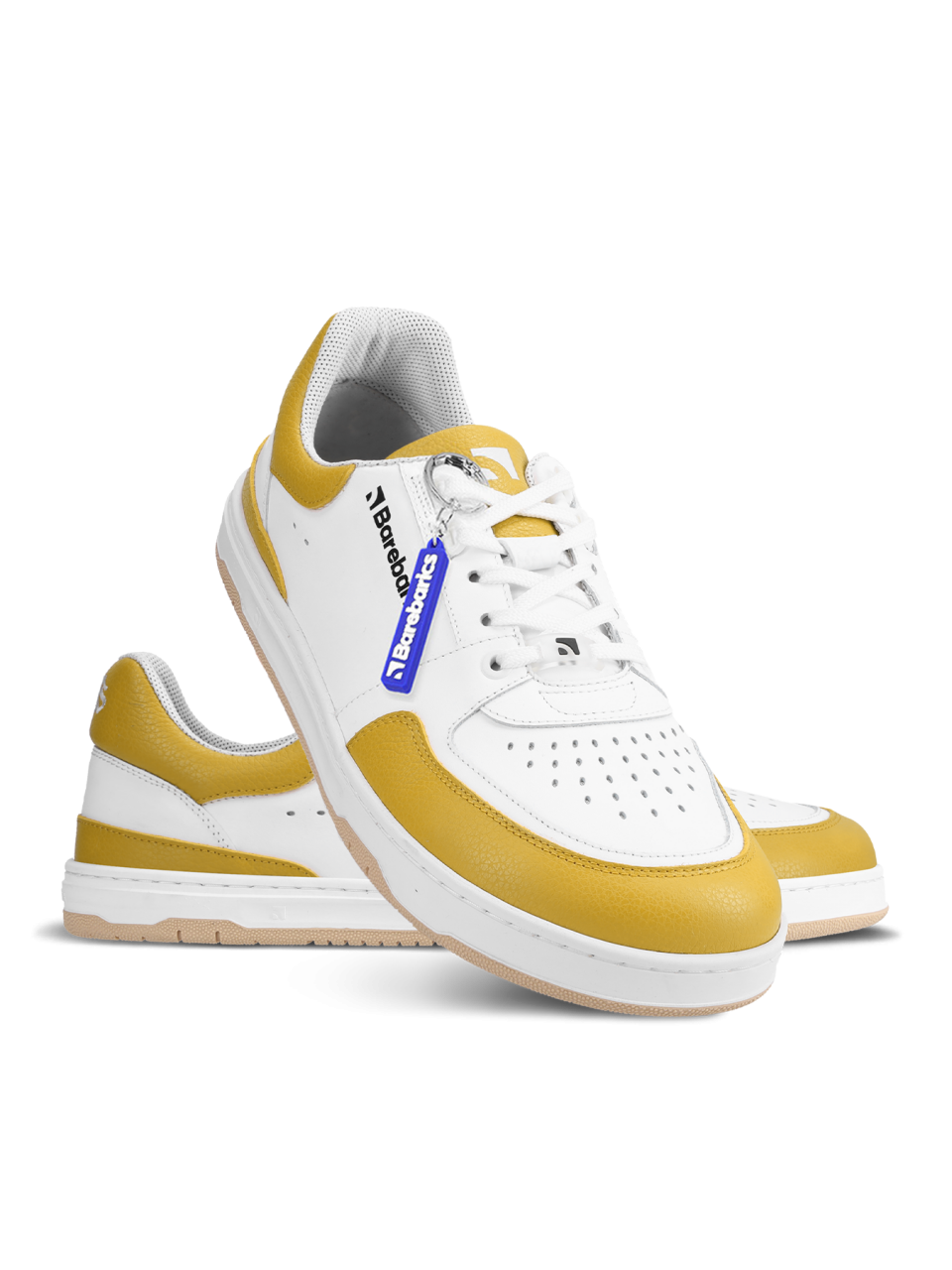 Barefoot Sneakers Barebarics Wave - White & Sunset Yellow