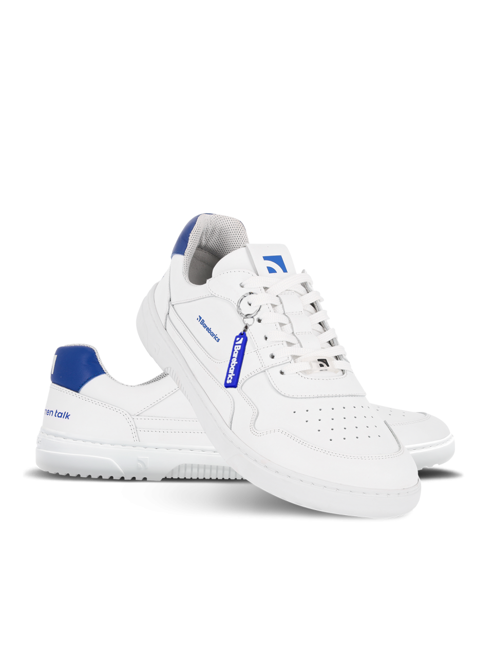 Barefoot Sneakers Barebarics Zing - Brave Men Talk - White & Blue