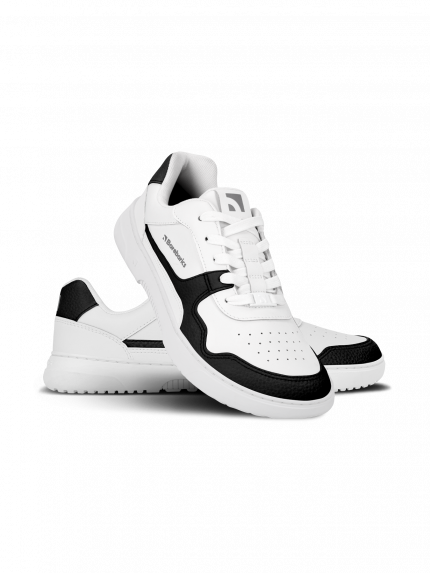 Barefoot Sneakers Barebarics Zing - White & Black - Leather