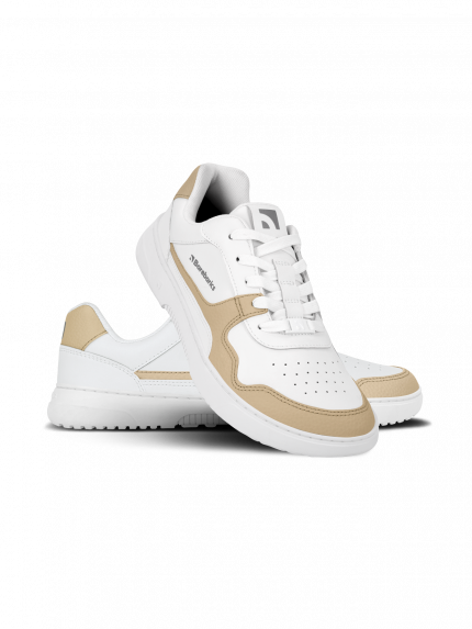 Barefoot Sneakers Barebarics Zing - White & Cream - Leather