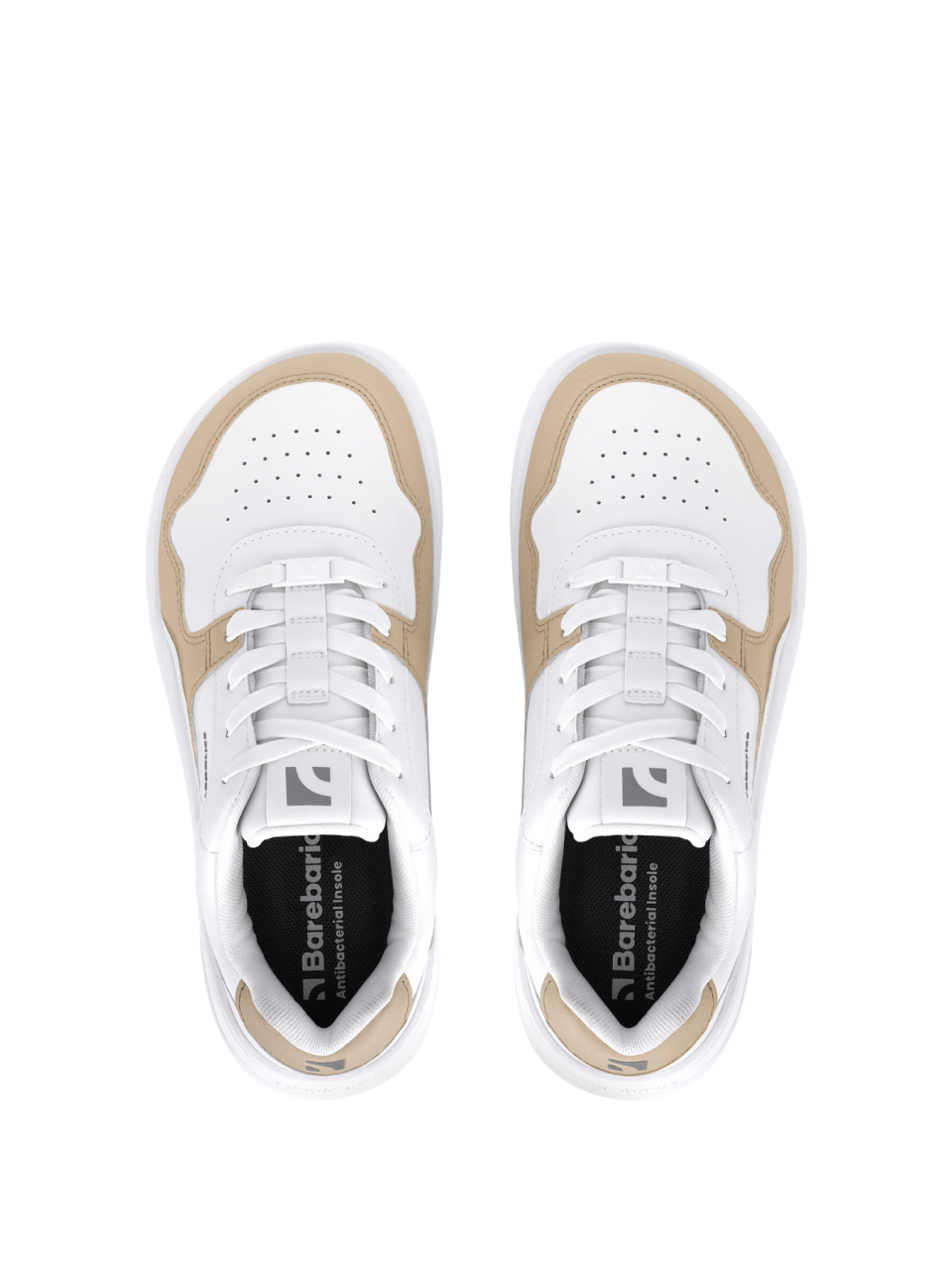 Barefoot Sneakers Barebarics Zing - White & Cream - Leather