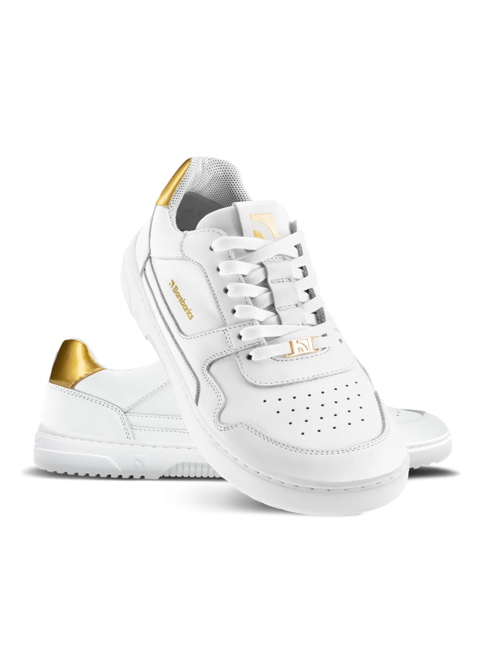 Barefoot Sneakers Barebarics Zing - White & Gold - Leather