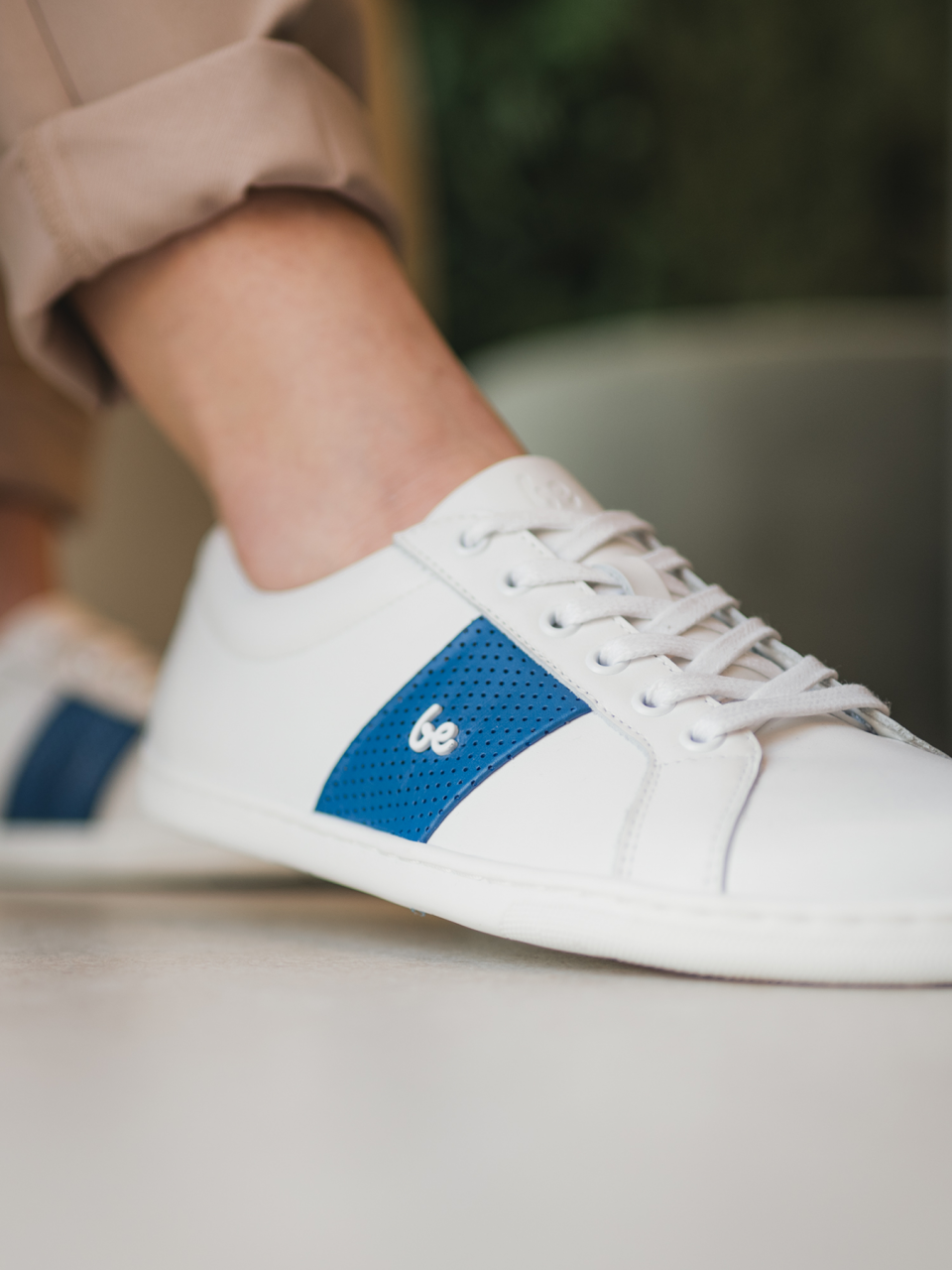 Barefoot Sneakers Be Lenka Elite - White & Dark Blue