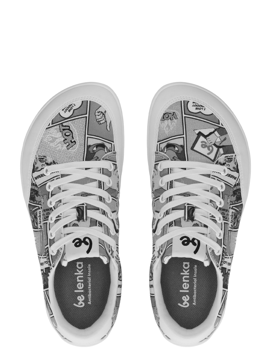 Barefoot zapatillas Be Lenka Rebound - Comics Black & White