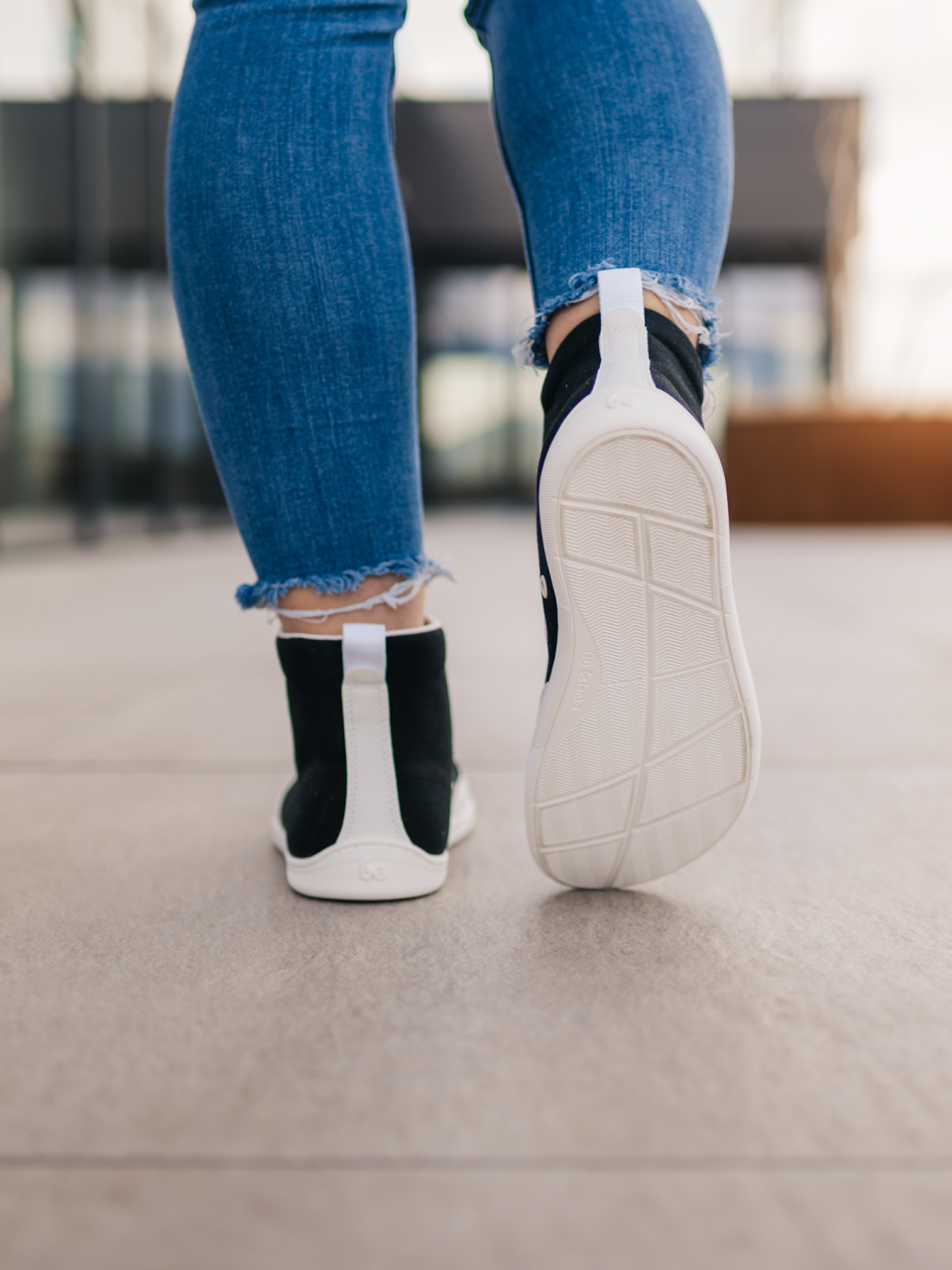 Barfuß Sneakers Be Lenka Rebound - High Top - Black & White