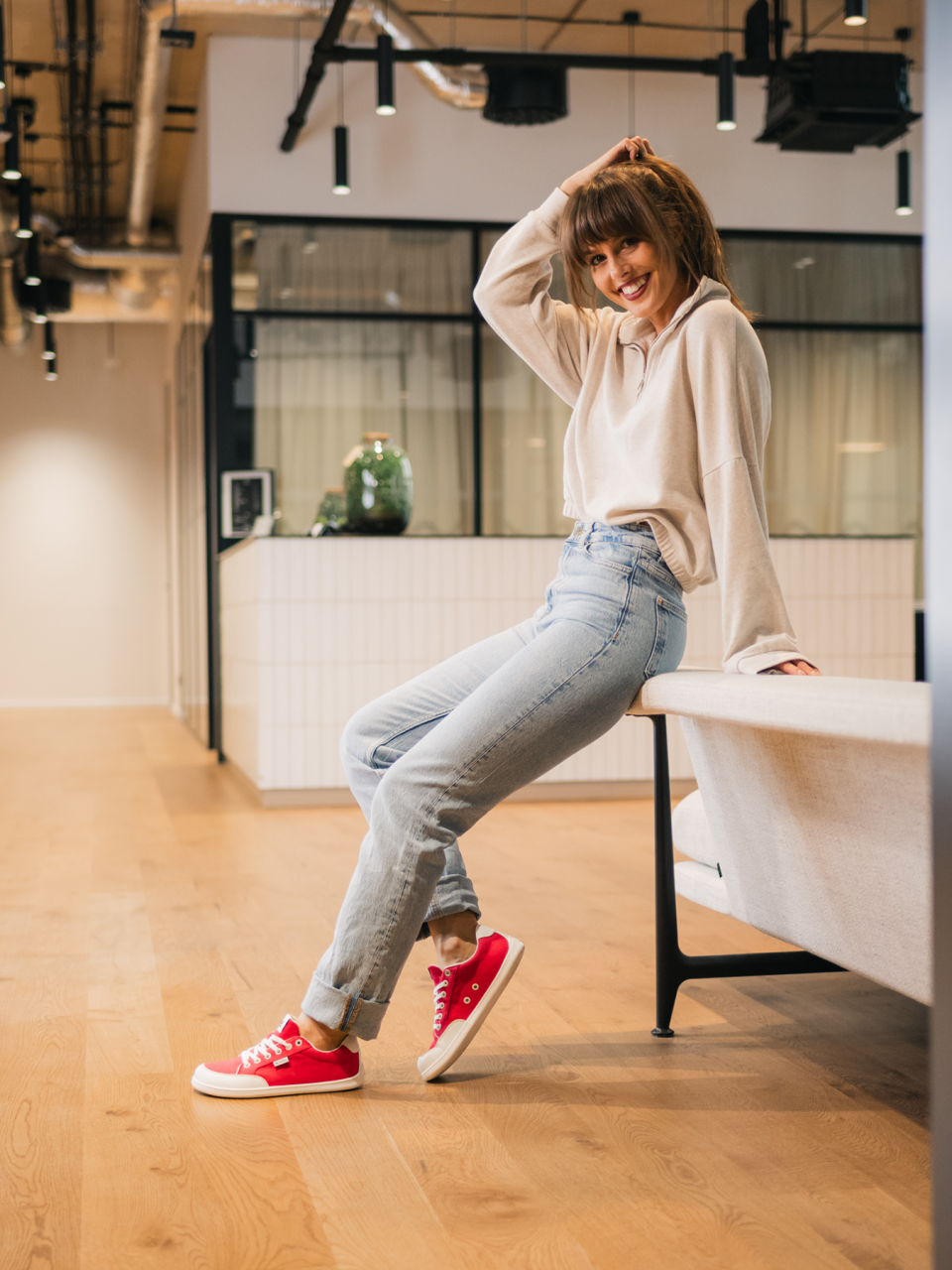 Barefoot Sneakers Be Lenka Rebound - Red & White