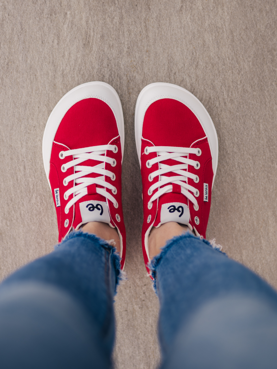 Barefoot Sneakers Be Lenka Rebound - Red & White