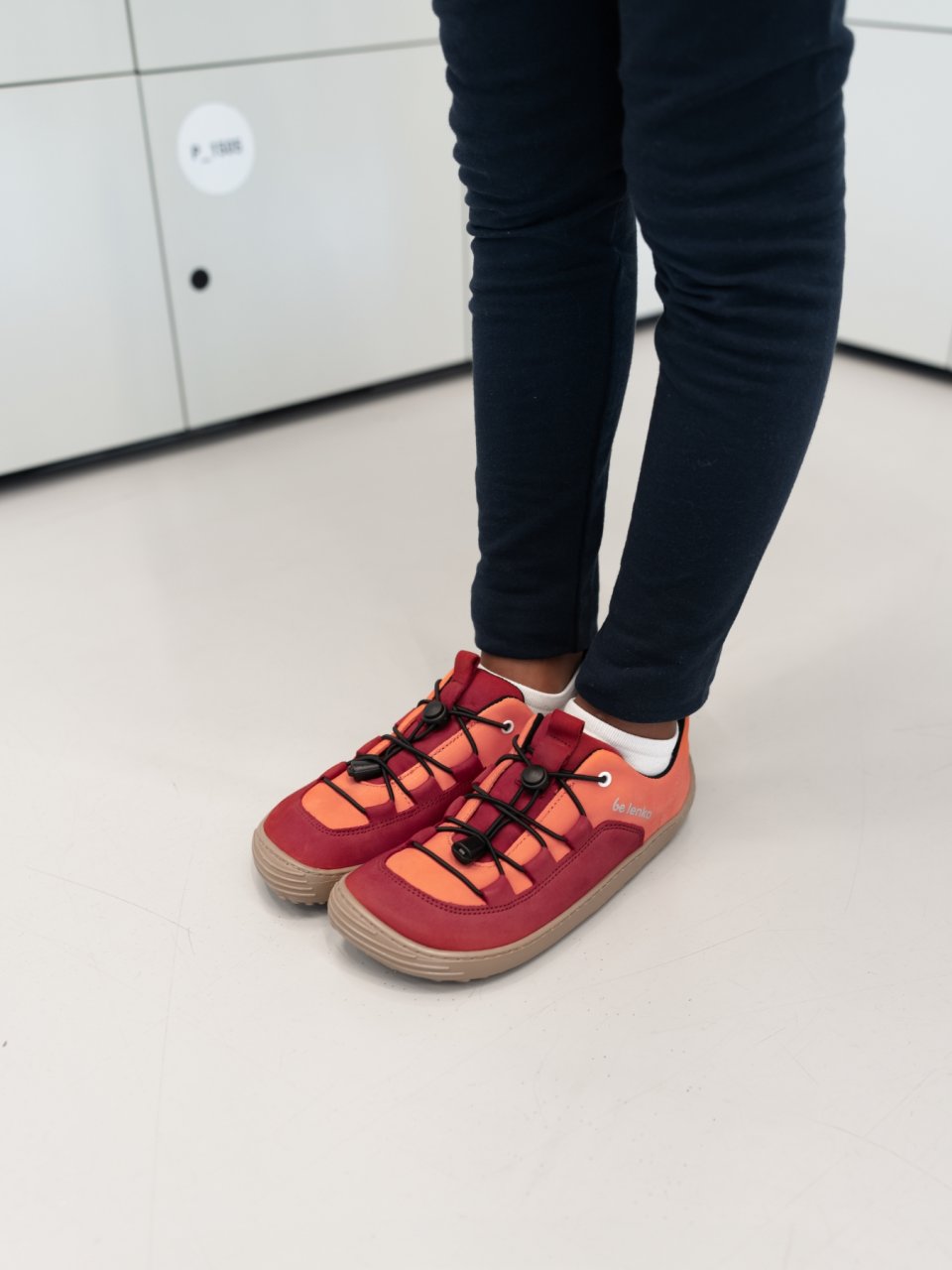 Kinder Barfuß Sneakers Be Lenka Xplorer - Dark Red & Coral