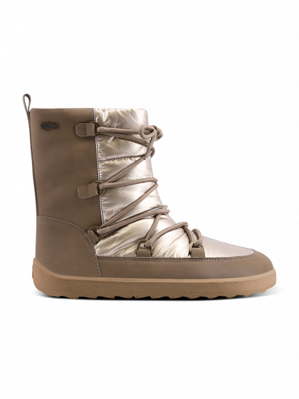 Zimowe buty barefoot Be Lenka Snowfox Woman - Champagne & Brown