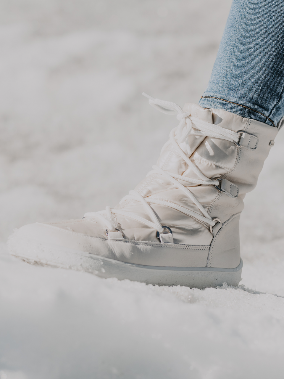 Winter Barfußschuhe Be Lenka Snowfox Woman - Pearl White