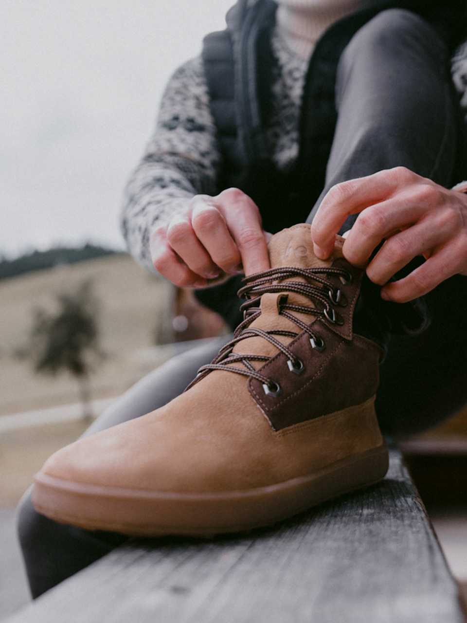 Chaussures barefoot Be Lenka Nevada Neo - Sand & Dark Brown