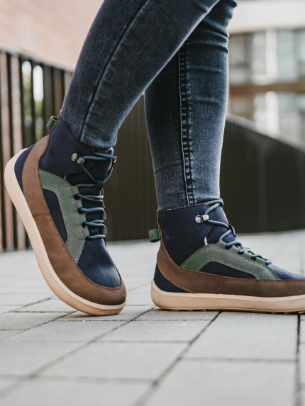 Barfußschuhe Be Lenka York - Navy, Brown & Beige