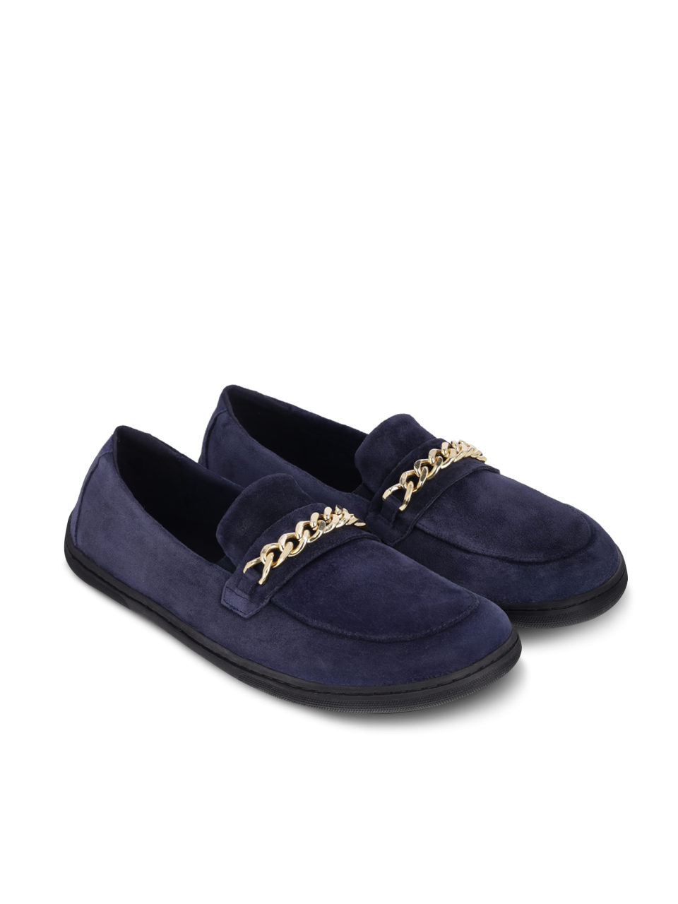 Barefoot Moccasins Be Lenka Prestage - Navy & Gold