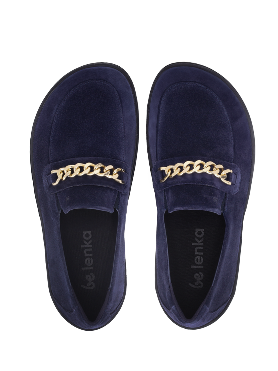 Barefoot Moccasins Be Lenka Prestage - Navy & Gold