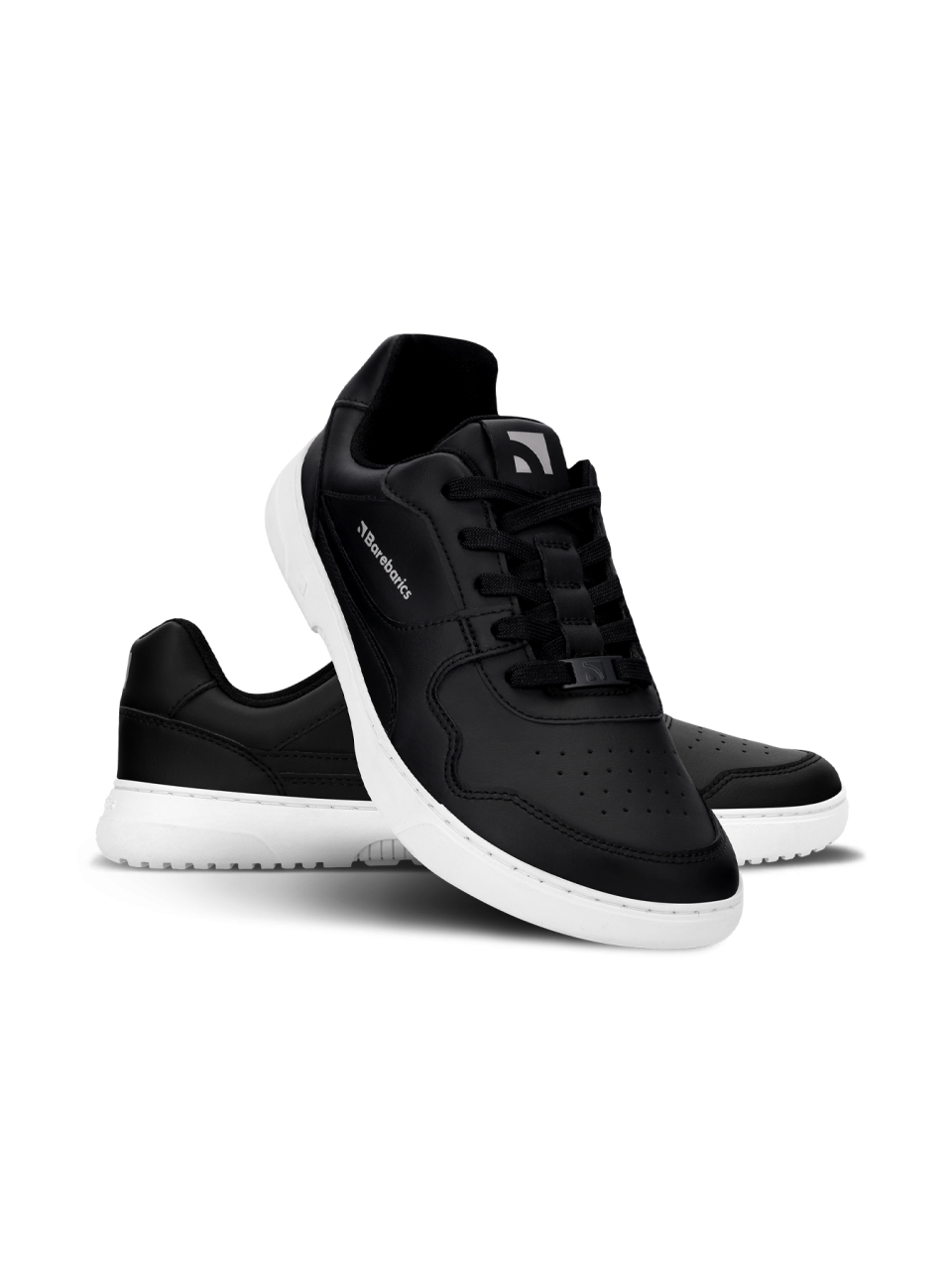 Barefoot Sneakers Barebarics Zing - Black & White - Leather