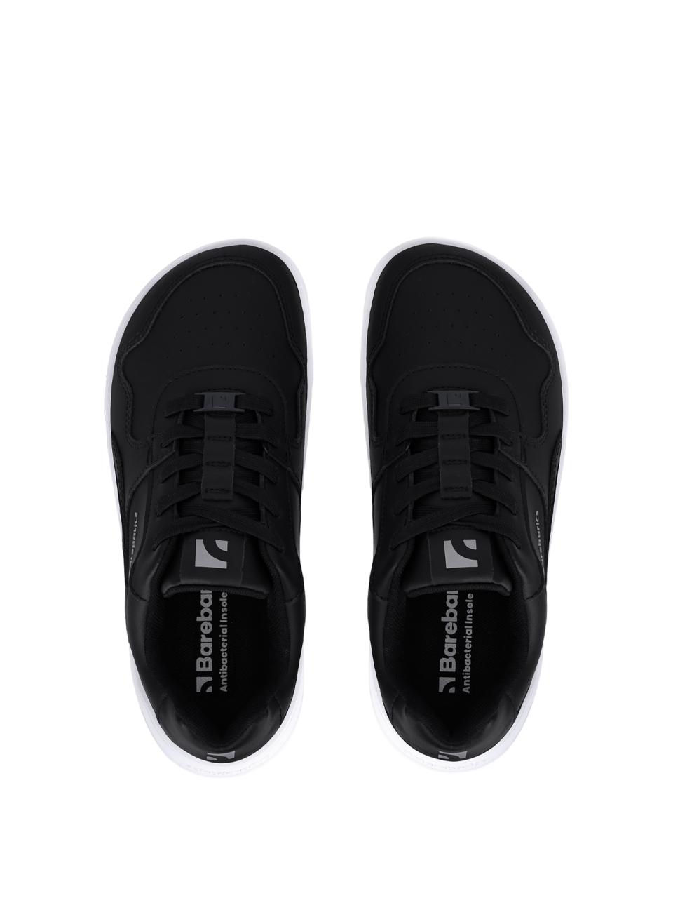 Barefoot Sneakers Barebarics Zing - Black & White - Leather